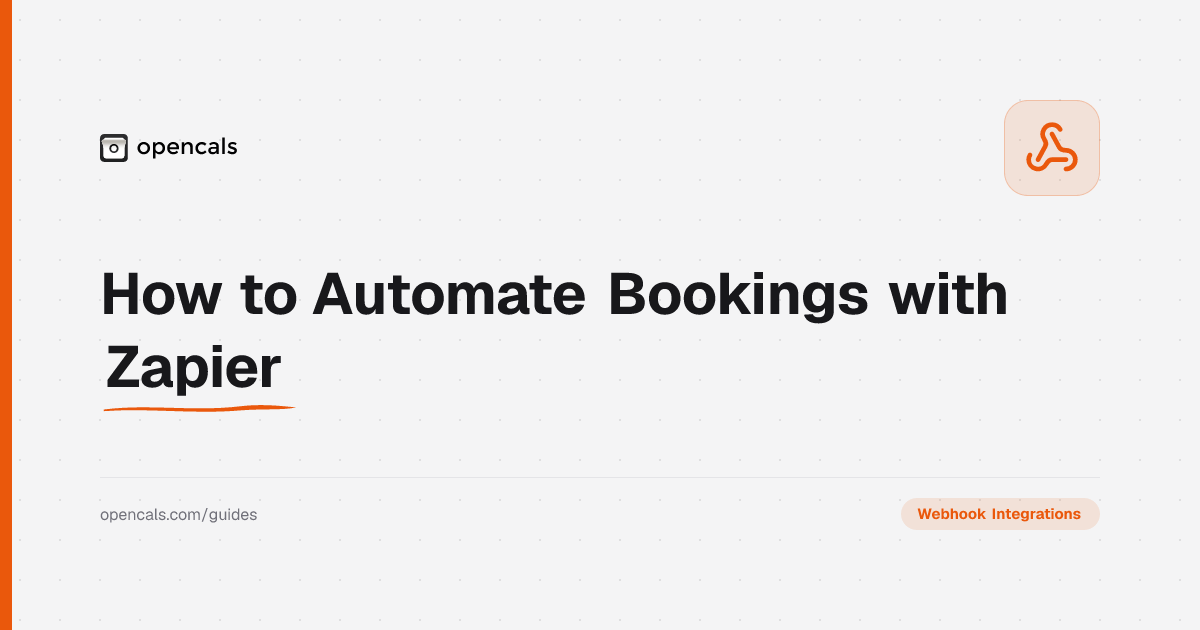 How to Automate Bookings with Zapier in Opencals